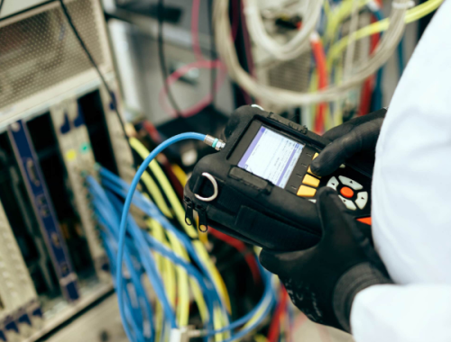 Testing and diagnosing faults in commercial data network cabling