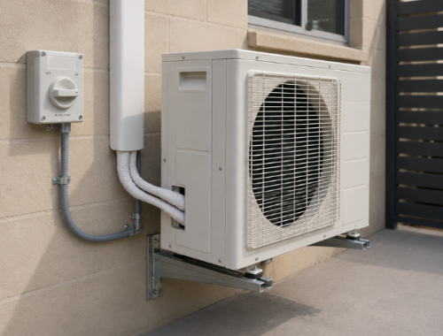 Residential – Dedicated Circuits Dedicated electrical circuit and isolator installed for a residential air conditioning system