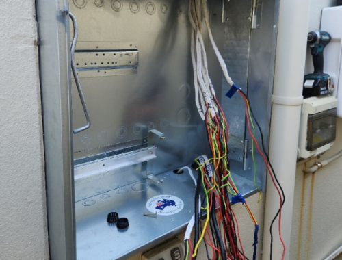 Residential – Rewiring Residential electrical rewiring being completed by Powellect