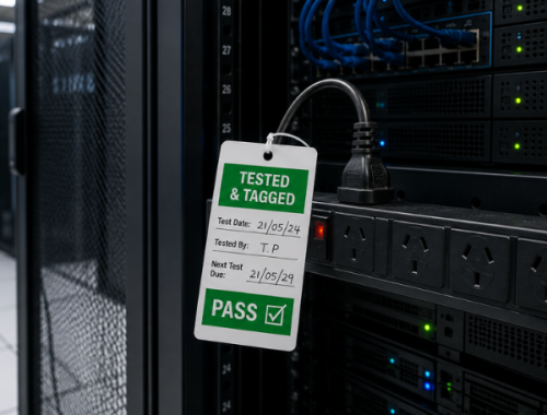 Test & Tag – 5 Years tested and tagged power equipment installed in a server room